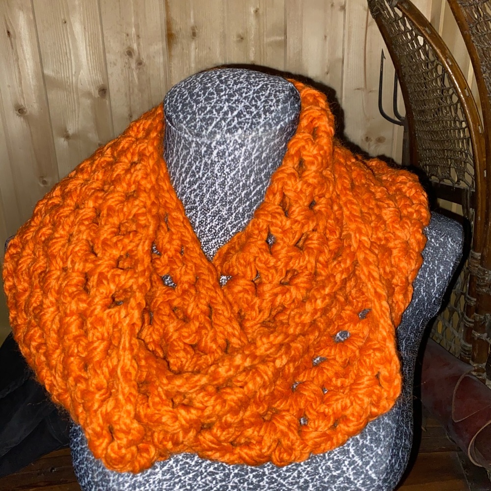 Gorgeous Very Bold Orange Infinity Scarf